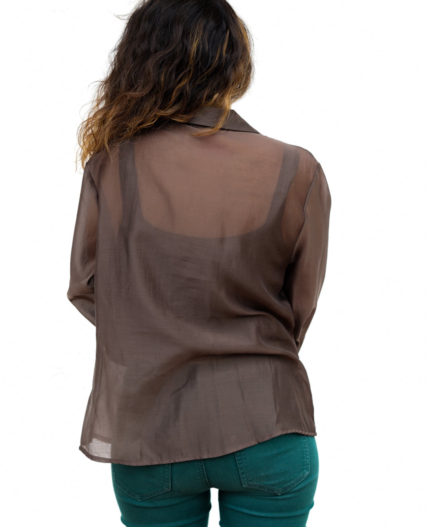 Camicia marrone con nodo 049030 10
