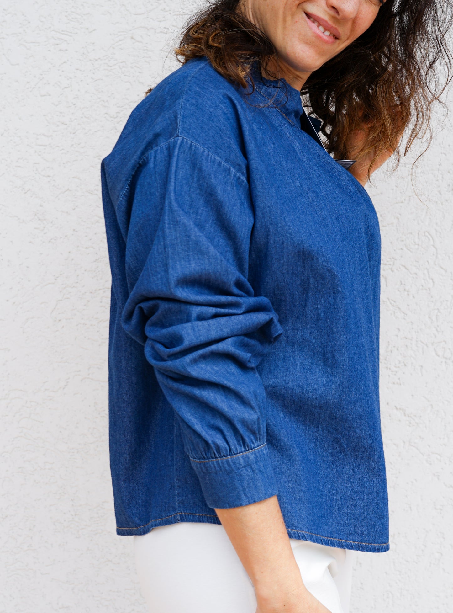 Camicia jeans con fiocco 049031 36