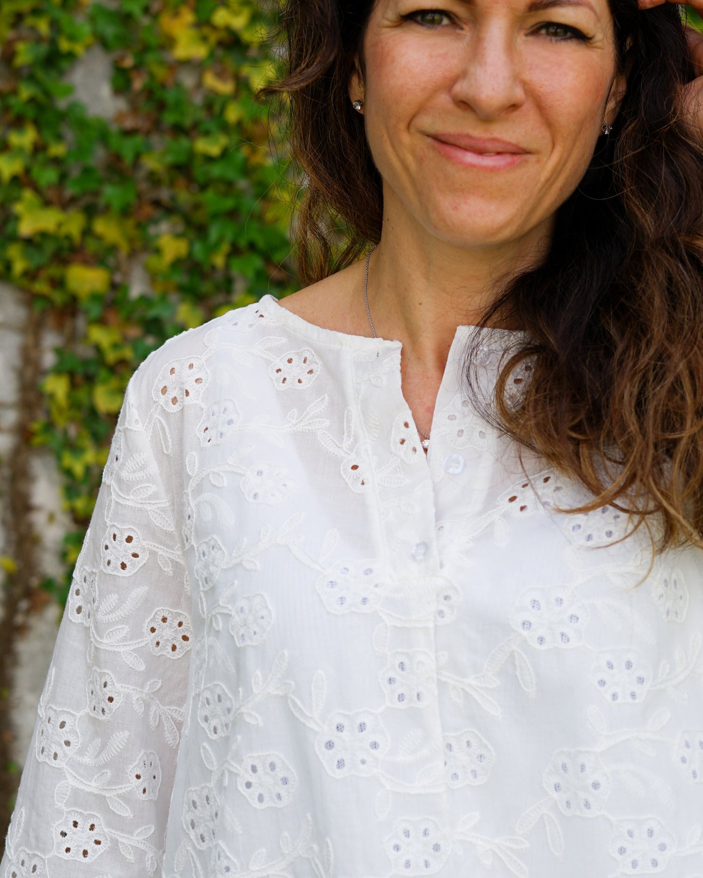 Camicia pizzo sangallo 049031 01