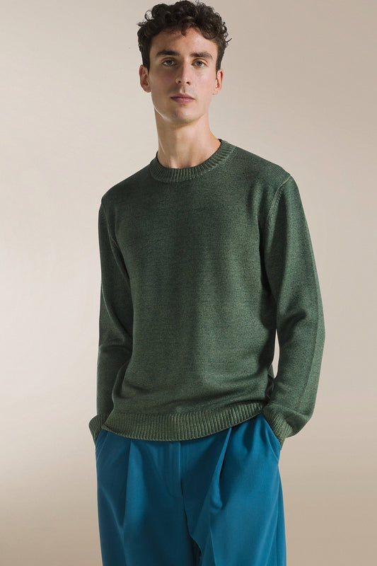 Crew neck stockinette sweater