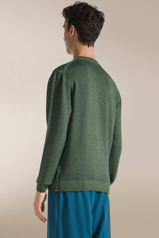 Crew neck stockinette sweater