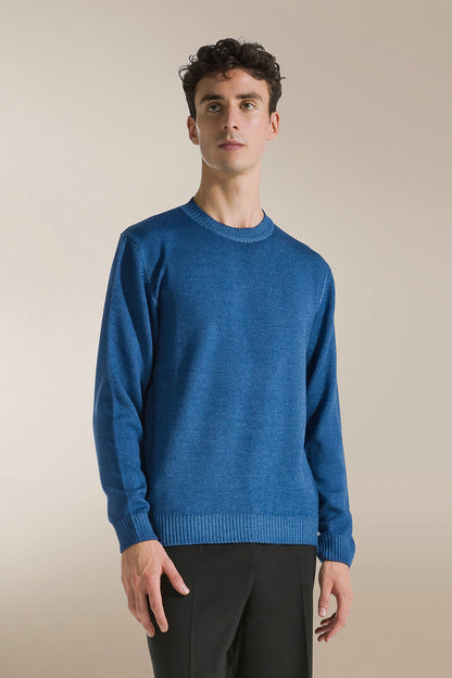 Crew neck stockinette sweater