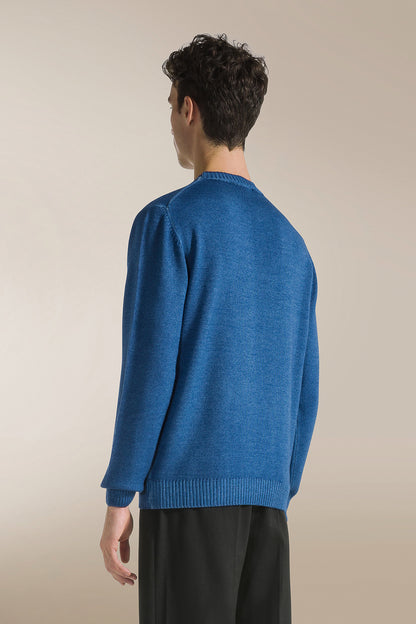 Crew neck stockinette sweater