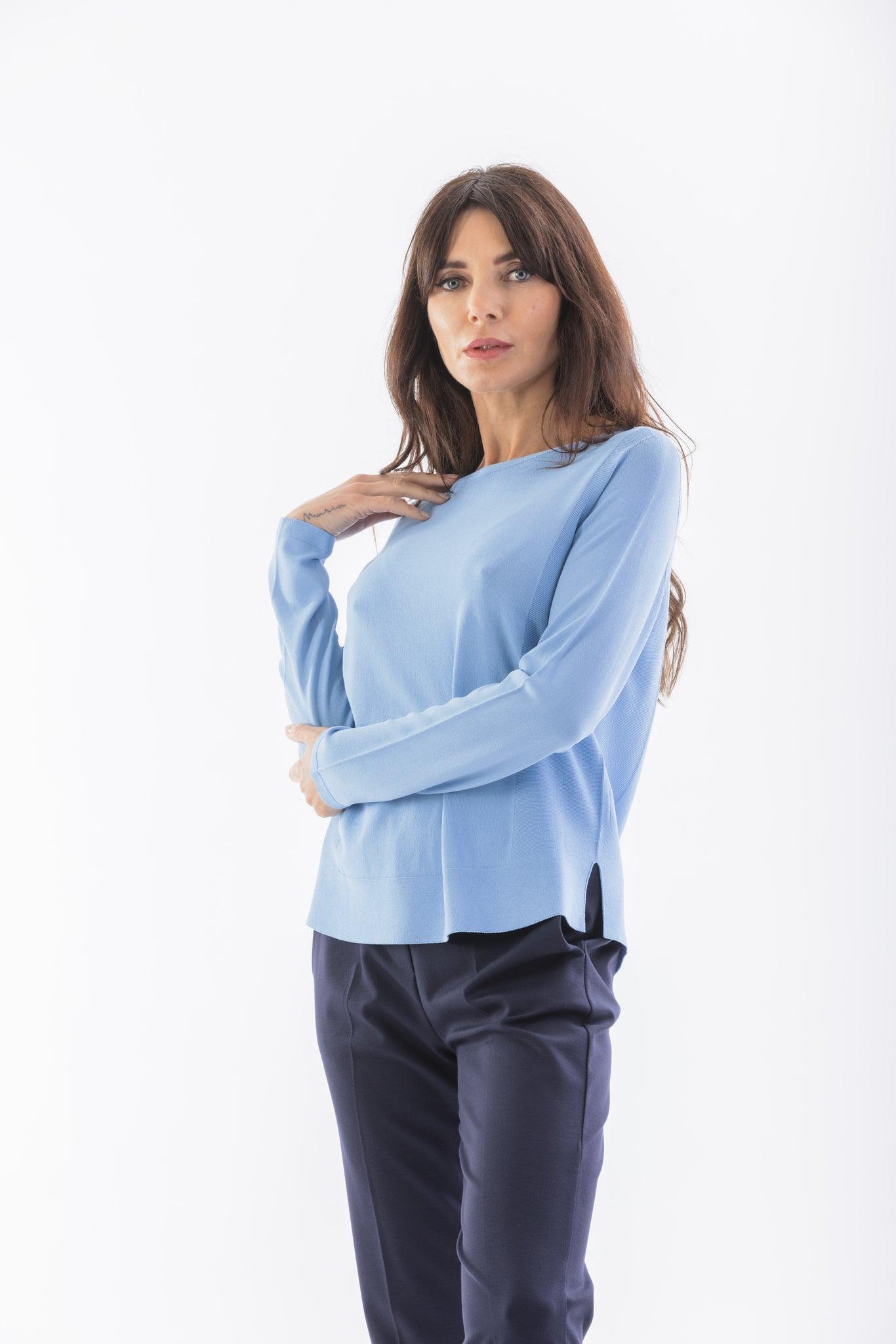 Solid color seamless long-sleeved shirt 047005