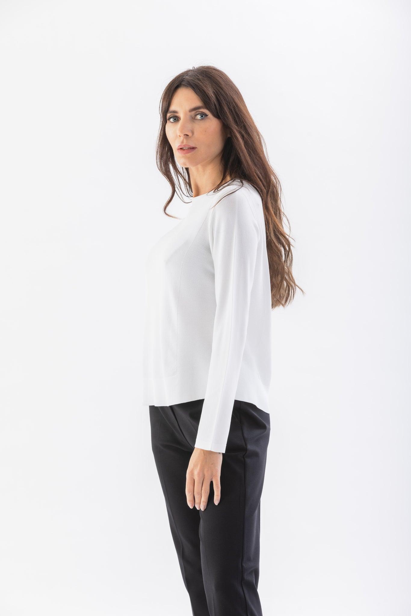 Solid color seamless long-sleeved shirt 047005