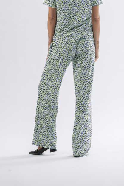 Palazzo trousers with pattern 047103