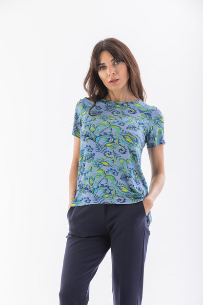 Flared t-shirt with pattern 047213