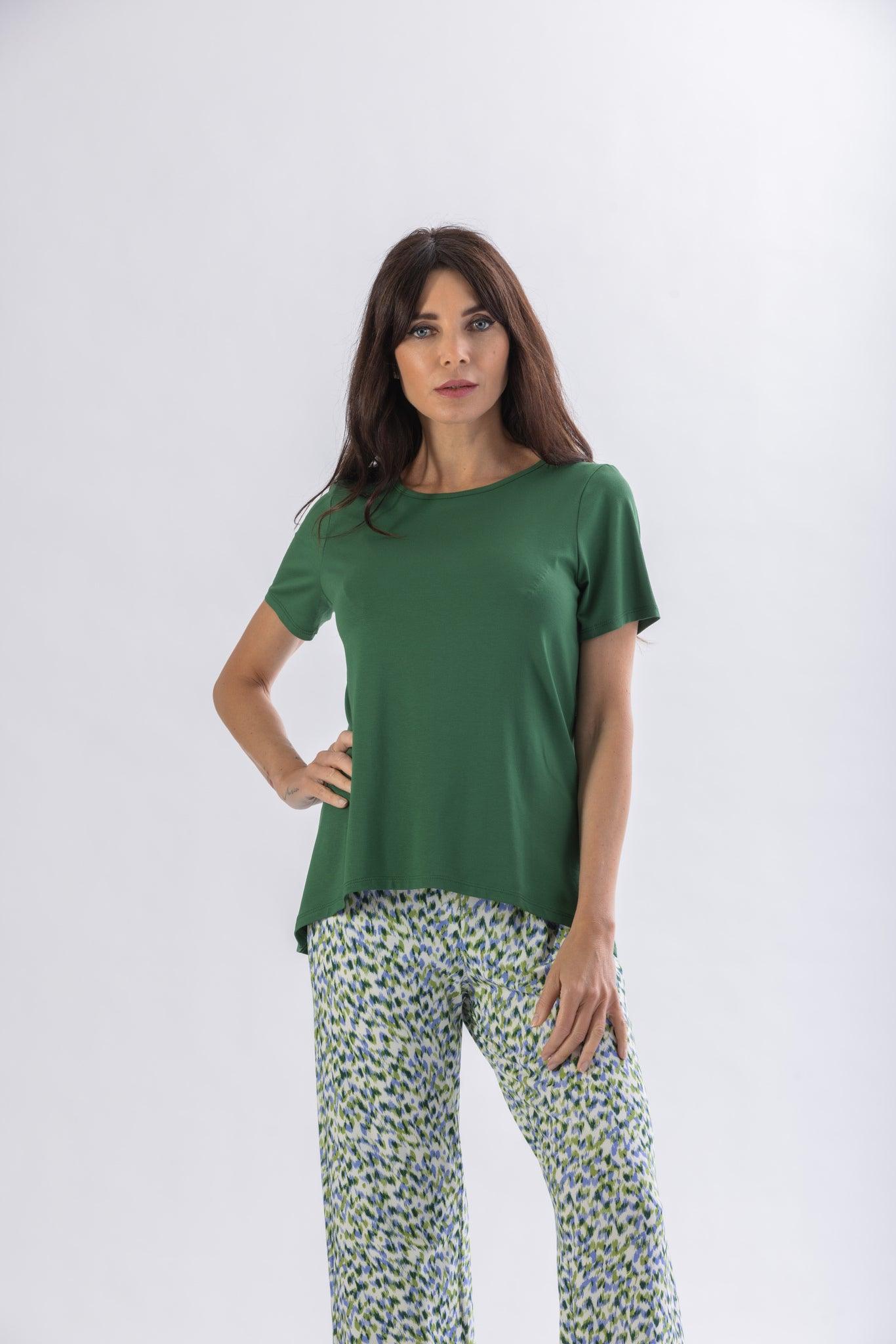 Solid color flared T-shirt 047214
