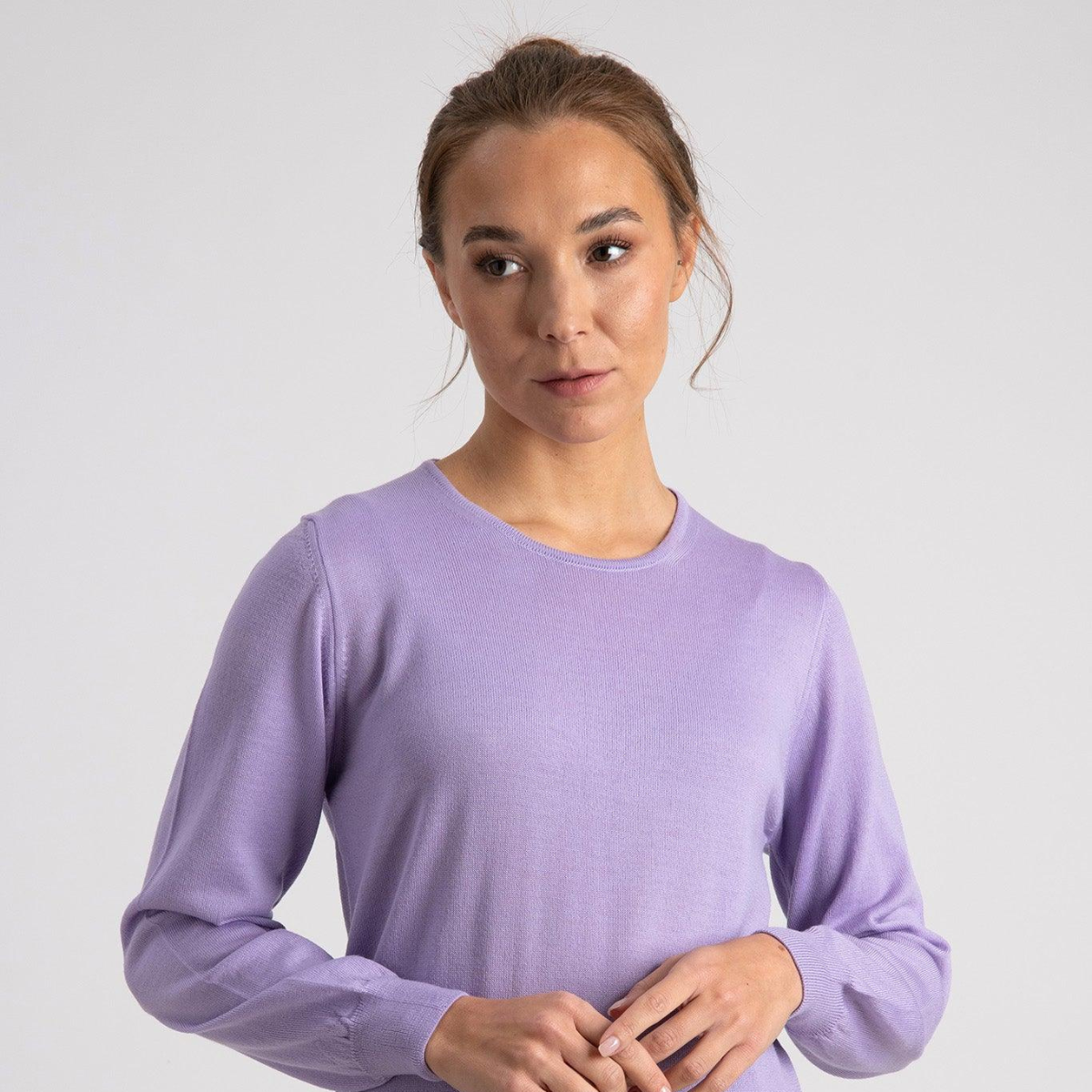 Maglia a girocollo in lana merino extrafine 442002