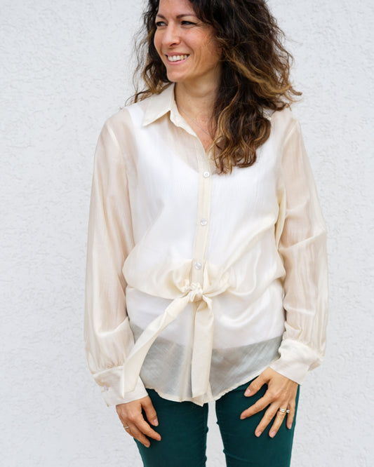 Camicia sabbia con nodo 049030 02