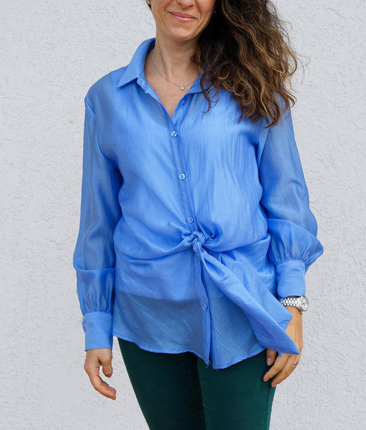 Camicia azzurra con nodo 049030 18