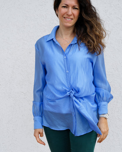 Camicia azzurra con nodo 049030 18